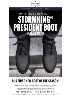 Thursday Boot Company - New StormKing Boot!