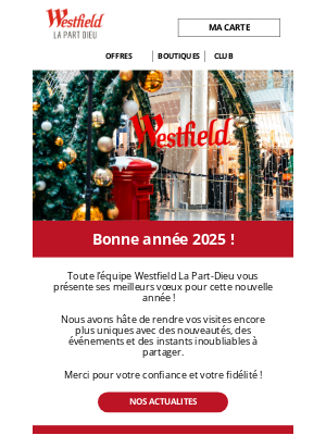 WESTFIELD LA PART-DIEU (France) - Bonne année 2025 ! 🎉