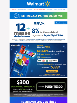 Walmart de Mexico y Centroamerica - 🤑 $300 INMEDIATOS 🛒 ¡Para tu Súper!