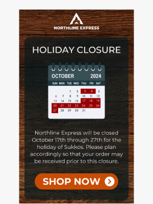 NorthlineExpress.com - Upcoming Holiday Closure