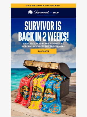 Paramount+ - Survivor Is 2 Weeks Away 🏝️ Shop BUFFs Today!