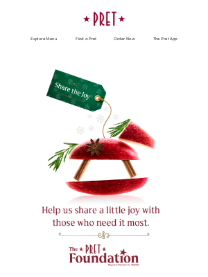 Pret A Manger - Share a little joy with those who need it most