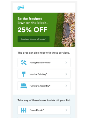 Handy - Labor Day Special: Get Your Lawn Mowed at 25% Off!