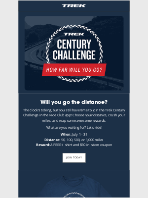 Trek Bicycle - There’s still time to join the Century Challenge