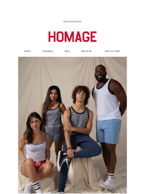 HOMAGE - Tanks. Shorts. SUMMER. 🌻