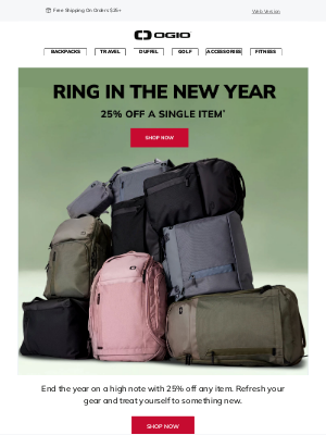 Ogio - 25% Off A Single Item Happening Now