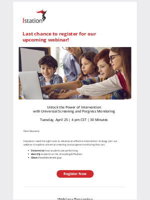 Istation - [Last Chance to Register] Unlock the Power of Intervention with Universal Screening and Progress Monitoring Webinar