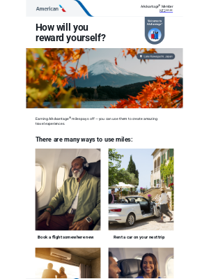American Airlines - Choose your own adventure when using your miles