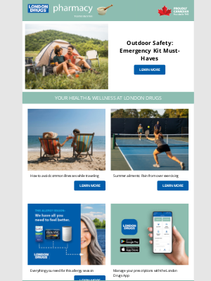 London Drugs (Canada) - Outdoor safety and emergency kits, be ready for the summer