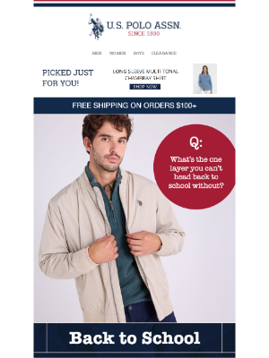 U.S. Polo Assn. - 🧥 The One Layer You Can’t Start School Without!