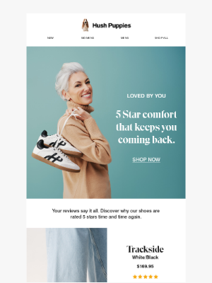 Hush Puppies - 5 Star Reviews - Comfort you can count on
