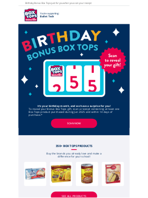 Box Tops for Education - Celebrating You: Enjoy this birthday surprise 🎉