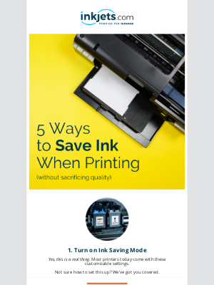 Inkjets - 5 ways to save ink + money