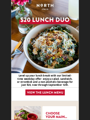 North Italia - $20 lunch & zero-proof cocktail?