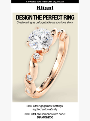 Ritani - 💍 Say Yes to Summer Savings: 20% off Settings + More!