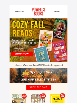 Powell's Books - Cozy Reads for Sweater Weather ☕
