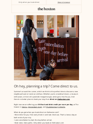 The Hoxton - Ending soon: €10 free food & drink credit