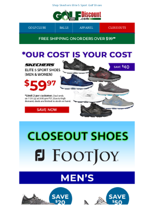 GolfDiscount.com - Save Big on Select Golf Shoes from FootJoy, Skechers, & Nike