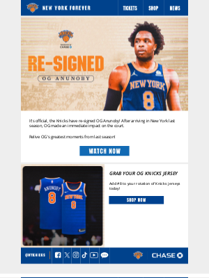 New York Knicks - Knicks Re-Sign OG Anunoby!