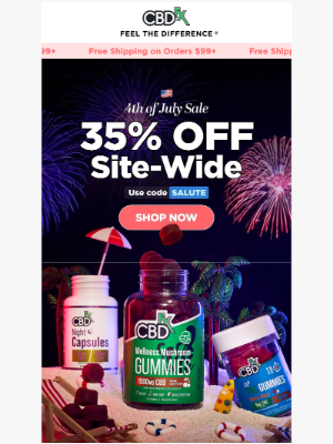 CBDfx - Cue the fireworks: 35% OFF Site-wide starts NOW! 🎆