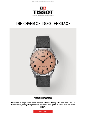Tissot Watches - The charm of the 1930's is back.