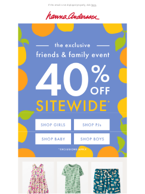 Hanna Andersson - Too Good To Miss: 40% Off Sitewide