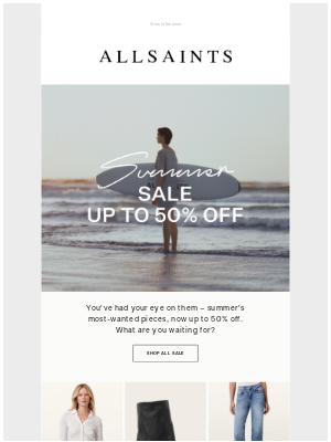 ALLSAINTS (United Kingdom) - Up To 50% Off: Most Wanted