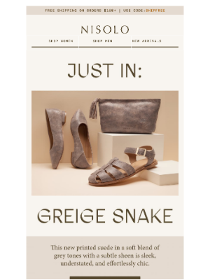 Nisolo - New Arrivals: Snake Printed Suede
