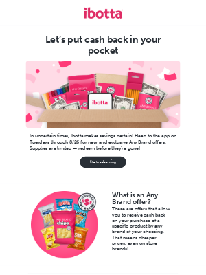 Ibotta - New Any Brand offers coming your way