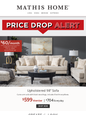 Mathis Brothers Furniture - Price Drop Launch 🎉 Shop Monumental Savings NOW!