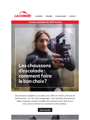 La Cordée (Canada) - Les chaussons d’escalade : comment faire le bon choix?