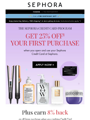 Sephora - Get ✨ 25% OFF ✨ your first Sephora purchase