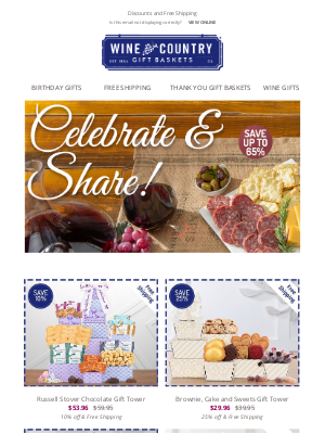 WineCountryGiftBaskets - Save on chocolate, Italian and wine gift baskets!