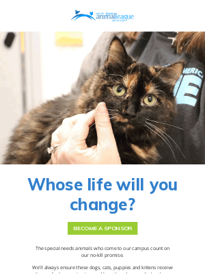 Animal League - Whose life will you change today?