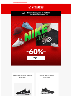 Centauro (Brazil) - Nike Week com até 60% OFF! 😀