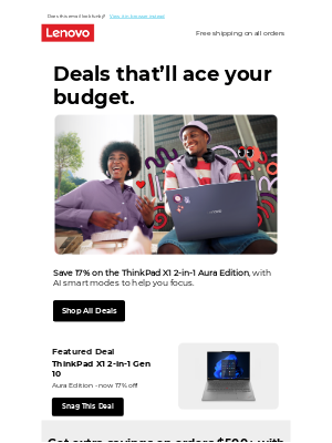 Lenovo Technology (United Kingdom) - School's starting soon. Save now!