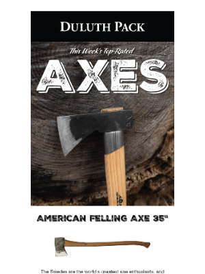 Duluth Pack - This Week's Top-Rated Axes