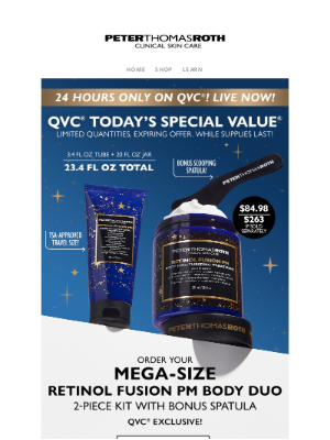 Peter Thomas Roth - QVC® 24-Hour Exclusive! $85 Mega-Size Retinol Body Duo