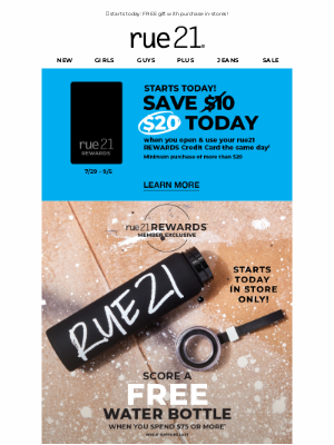 rue21 - get $20 to shop with. yw. ;)