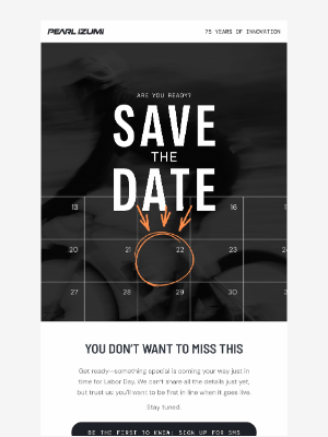 Pearl Izumi - Mark your calendar 👀