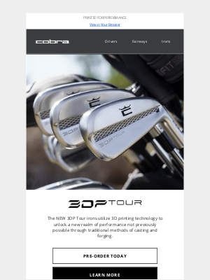 COBRA PUMA GOLF - New 3DP Tour Irons | Pre-Order Today