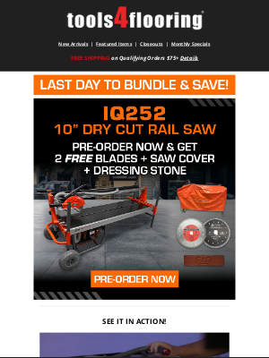 Tools 4 Flooring - FREE GIFTS W/ Pre-Order! 🔥The NEW iQ252!