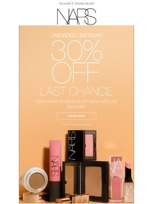 NARS Cosmetics (Brazil) - ﻿🤩 Até 30% OFF em makes. Aproveite!