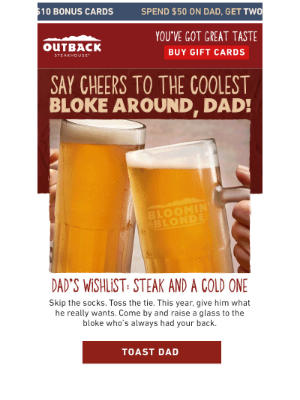 Outback Steakhouse - Dad’s Wishlist Starts with Steak from Outback 🥩