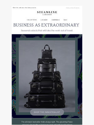 Steamline Luggage - The LBD of Luggage