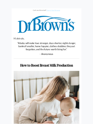 Dr Browns - How to Boost Your Breast Milk