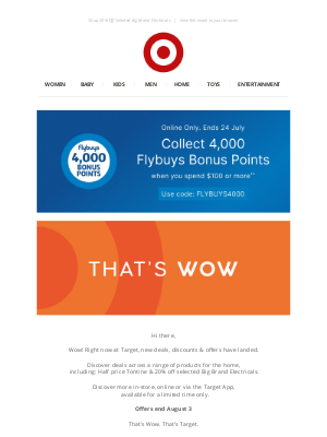 Target (AU) - That's Wow. New Homewares Deals & Offers Have Landed!