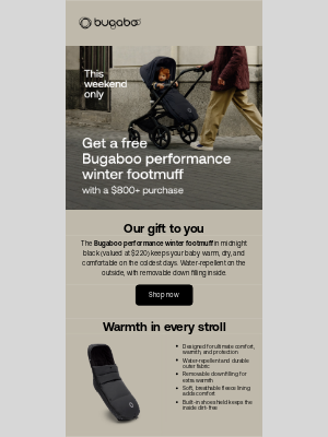 Bugaboo - Our gift to you, worth $220