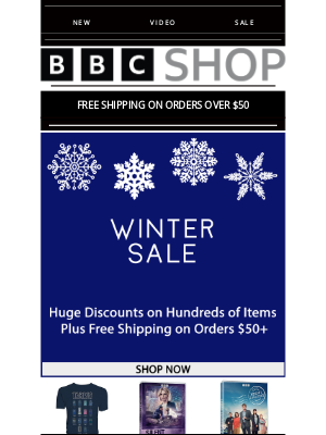 BBC - **Winter Sale: Enjoy Savings and Free Shipping on $50+ Orders!**