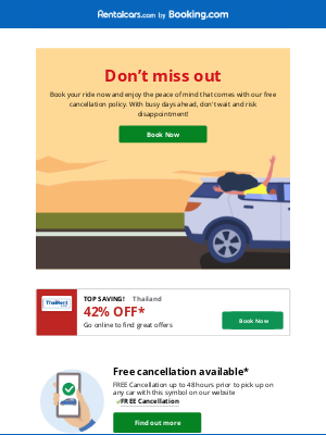 Rentalcars - Secure your next getaway ride